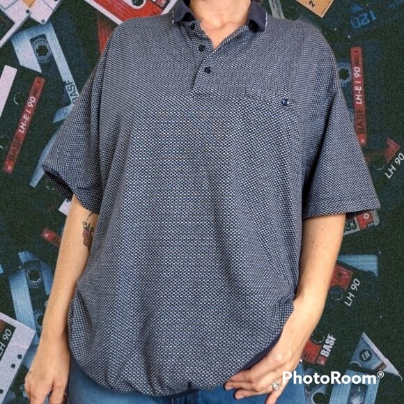 Vintage 80s Puritan Polo Size 2XL Navy White - Picture 1 of 7